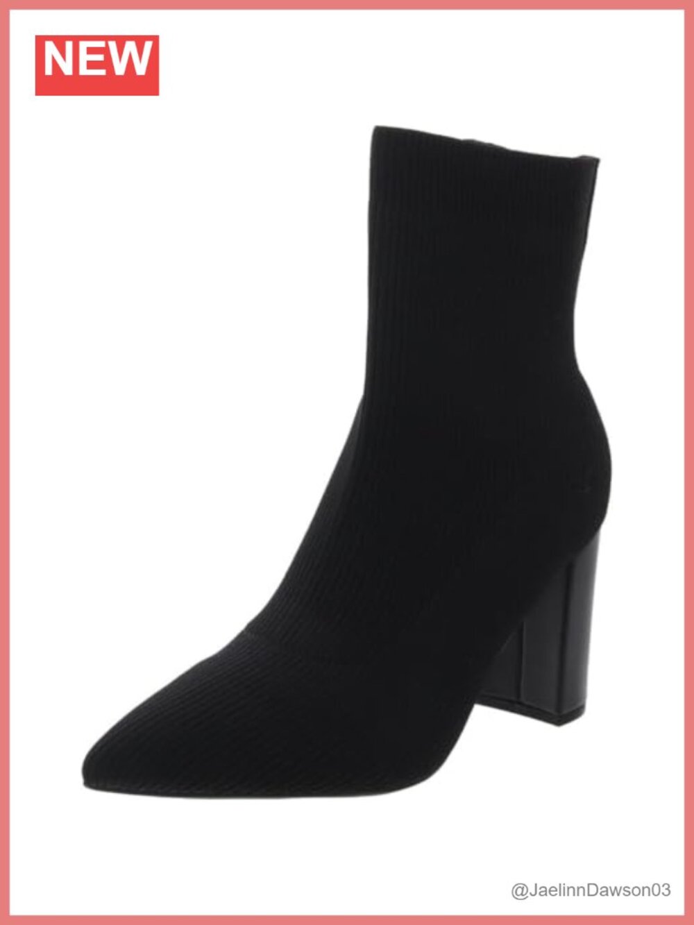 Marc Fisher Galio Ankle Booties Pointed Toe PU Leather Block Heel Zip